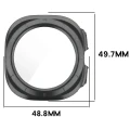 Etui ze szkłem do zegarka Bizon Case Watch Adamo do Galaxy Watch Ultra 2 47mm (2026), matowe szare (2/8)