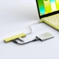 Hub USB-C 6 w 1 Adam Elements DE06, HDMI 4K/60Hz, USB-C PD 100W, 2x USB-A / 2x USB-C 10 Gb/s, żółty (3/4)