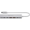 Hub USB-C 6 w 1 Adam Elements DE06, HDMI 4K/60Hz, USB-C PD 100W, 2x USB-A / 2x USB-C 10 Gb/s, srebrny (2/4)