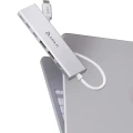 Hub USB-C 6 w 1 Adam Elements DE06, HDMI 4K/60Hz, USB-C PD 100W, 2x USB-A / 2x USB-C 10 Gb/s, srebrny (4/4)
