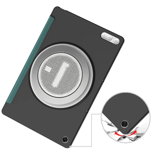 Etui z klapką Bizon Case Tab Croc do Lenovo Tab Plus Gen. 2, ciemnozielone (3/8)