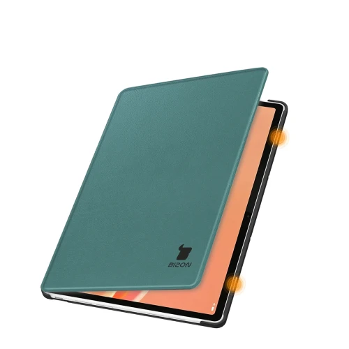 Etui z klapką Bizon Case Tab Croc do Lenovo Tab Plus Gen. 2, ciemnozielone (6/8)