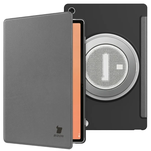 Etui z klapką Bizon Case Tab Croc do Lenovo Tab Plus Gen. 2, szare (4/8)