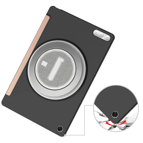 Etui z klapką Bizon Case Tab Croc do Lenovo Tab Plus Gen. 2, różowozłote (3/8)