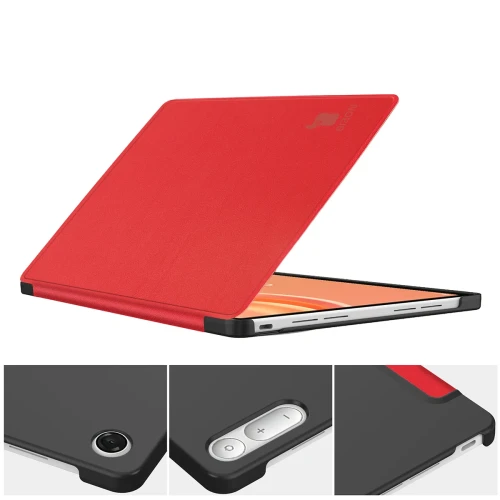 Etui z klapką Bizon Case Tab Croc do Lenovo Tab Plus Gen. 2, czerwone (2/8)