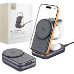 Ładowarka indukcyjna 3w1, Qi 2.2 32.5W, Tech-Protect A53 3in1 do MagSafe, kabel USB-C, ciemnoszara