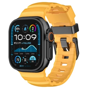 Pasek YAXO Rugged Evo Sport Band do Apple Watch 44/45/46/49 mm, żółty