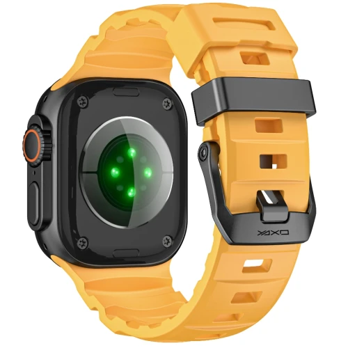 Pasek YAXO Rugged Evo Sport Band do Apple Watch 44/45/46/49 mm, żółty (6/9)