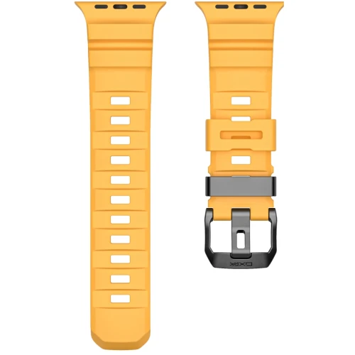 Pasek YAXO Rugged Evo Sport Band do Apple Watch 44/45/46/49 mm, żółty (7/9)