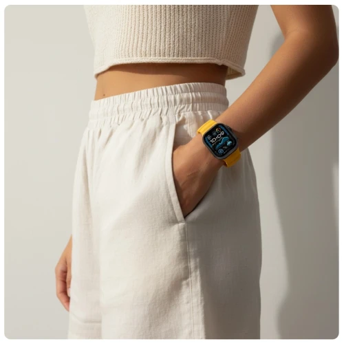 Pasek YAXO Rugged Evo Sport Band do Apple Watch 44/45/46/49 mm, żółty (8/9)