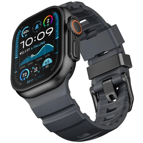 Pasek YAXO Rugged Evo Sport Band do Apple Watch 44/45/46/49 mm, czarny (7/9)