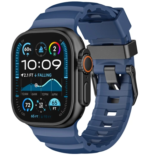 Pasek YAXO Rugged Evo Sport Band do Apple Watch 44/45/46/49 mm, granatowy (1/9)
