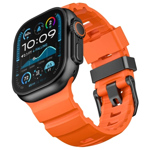 Pasek YAXO Rugged Evo Sport Band do Apple Watch 44/45/46/49 mm, pomarańczowy (6/9)