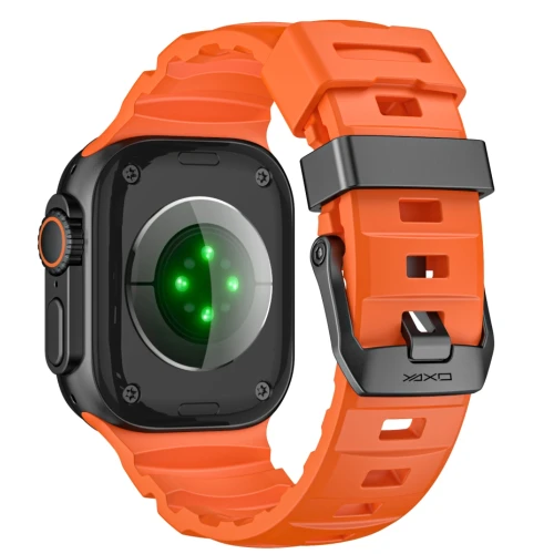 Pasek YAXO Rugged Evo Sport Band do Apple Watch 44/45/46/49 mm, pomarańczowy (8/9)