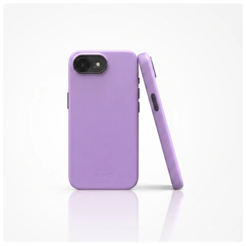 Etui YAXO Leather Gear Slim Case MagSafe do iPhone 17e, fioletowe (2/12)