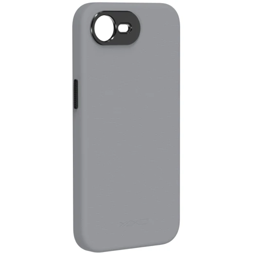 Etui YAXO Leather Gear Slim Case MagSafe do iPhone 17e, szare (1/12)