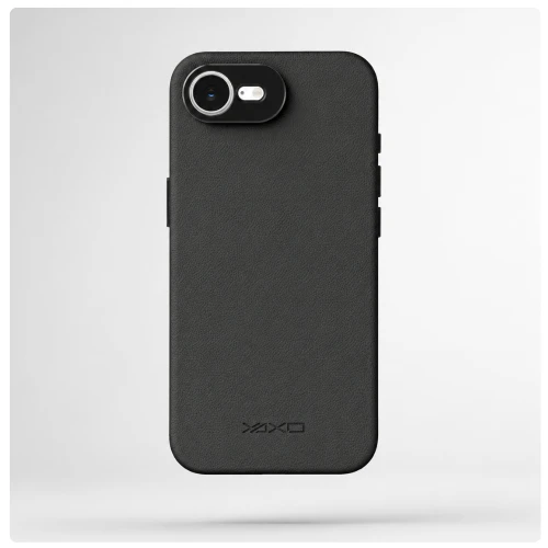 Etui YAXO Leather Gear Slim Case MagSafe do iPhone 17e, czarne (4/12)