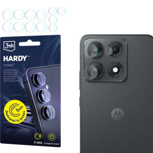 4x Szkło hybrydowe na soczewki aparatu, 3mk Hardy Fusion Lens Protection do Motorola Edge 70 Max