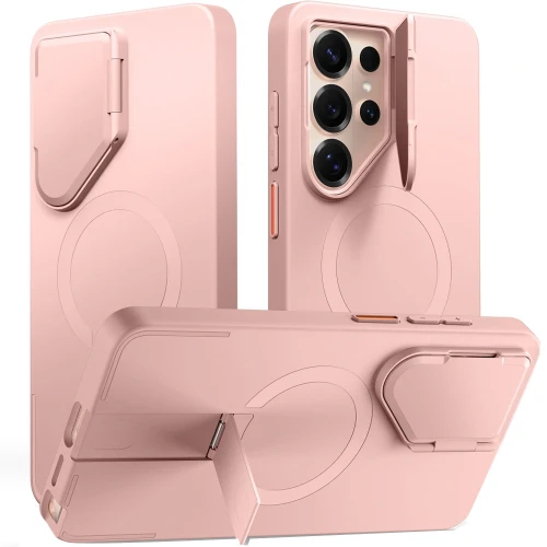 Etui z osłoną aparatu Tech-Protect Kevlar Aura do Galaxy S26 Ultra do MagSafe, różowe (1/7)