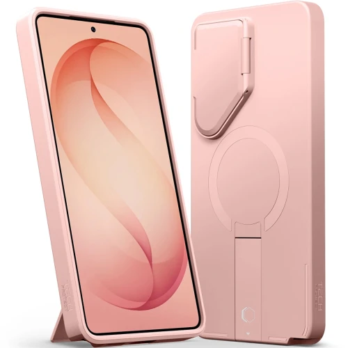 Etui z osłoną aparatu Tech-Protect Kevlar Aura do Galaxy S26 Ultra do MagSafe, różowe (2/7)