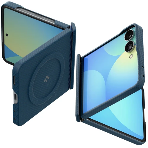 Etui Spigen Air Skin Aramid Mag do MagSafe do Galaxy Z Flip8, granatowe