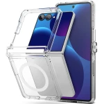 Etui Ringke Fusion Flap Magnetic do Galaxy Z Flip8 do MagSafe, przezroczysto-białe