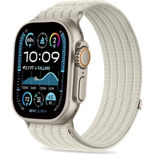 Pasek Tech-Protect Nylon Sport do Apple Watch 8 / 9 / 10 / 11 / SE / Ultra (44 / 45 / 46 / 49 mm), beżowy