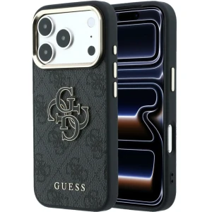 Etui Guess 4G Big Resin Logo do iPhone 18 Pro / 17 Pro, czarne