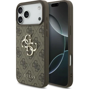 Etui Guess Hardcase 4G Big Metal Logo do iPhone 18 Pro / 17 Pro, brązowe