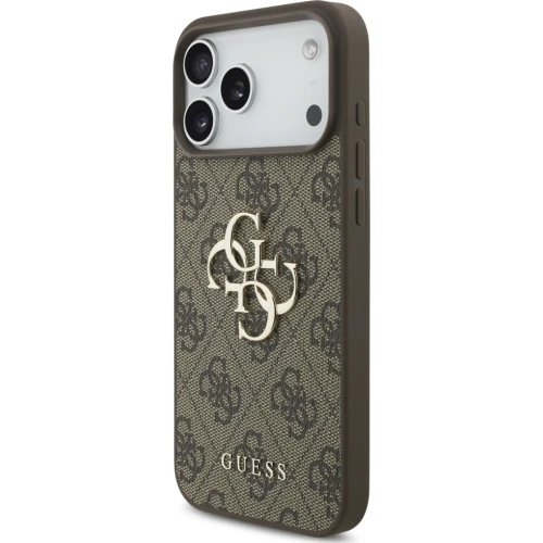 Etui Guess Hardcase 4G Big Metal Logo do iPhone 17 Pro / 18 Pro, brązowe