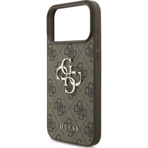 Etui Guess Hardcase 4G Big Metal Logo do iPhone 17 Pro / 18 Pro, brązowe