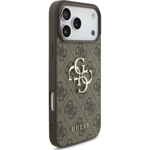 Etui Guess Hardcase 4G Big Metal Logo do iPhone 17 Pro Max / 18 Pro Max, brązowe