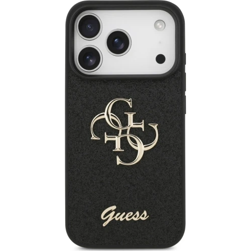 Etui Guess Hardcase Fixed Glitter do iPhone 17 Pro Max / 18 Pro Max, czarne