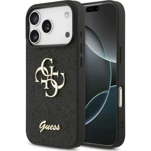 Etui Guess Hardcase Fixed Glitter do iPhone 17 Pro Max / 18 Pro Max, czarne