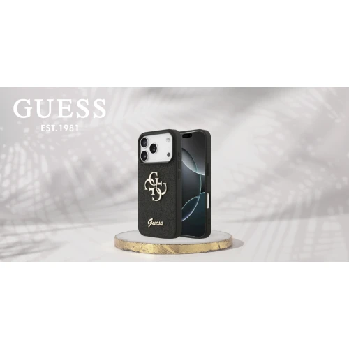 Etui Guess Hardcase Fixed Glitter do iPhone 17 Pro Max / 18 Pro Max, czarne