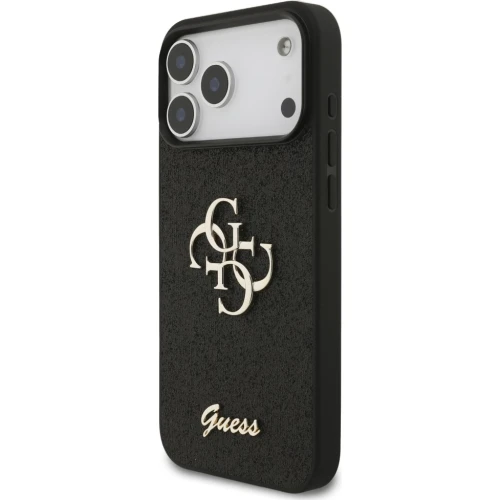 Etui Guess Hardcase Fixed Glitter do iPhone 17 Pro / 18 Pro, czarne