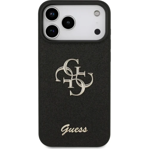 Etui Guess Hardcase Fixed Glitter do iPhone 17 Pro / 18 Pro, czarne