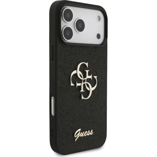 Etui Guess Hardcase Fixed Glitter do iPhone 17 Pro / 18 Pro, czarne