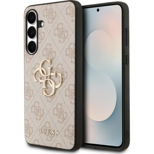 OUTLET: Etui Guess Hardcase 4G Big 4G Classic Logo do Galaxy S25 FE, różowe ze złotymi elementami