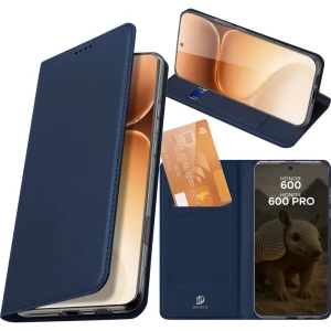OUTLET: Etui z klapką Dux Ducis Skin Pro do Honor 600 5G / 600 Pro 5G, granatowe