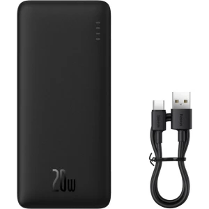 OUTLET: Powerbank Baseus Airpow Fast Charge, 30 000mAh, 20W, USB-A, USB-C z  kablem USB-A/USB-C, czarny