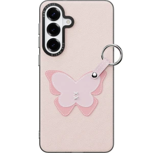 OUTLET: Etui ze smyczką Dux Ducis Luvy do Galaxy S26 Plus, różowe z motylem