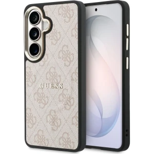 OUTLET: Etui Guess Hardcase Leather Logo MagSafe do Galaxy S26, różowe Classic Logo Guess