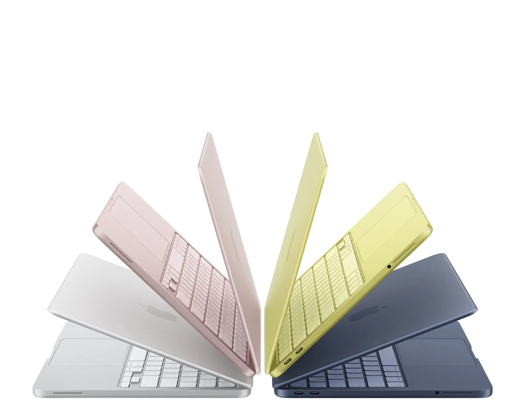 Laptopy MacBook Air oraz budżetowy MacBook Neo zaprezentowane obok.