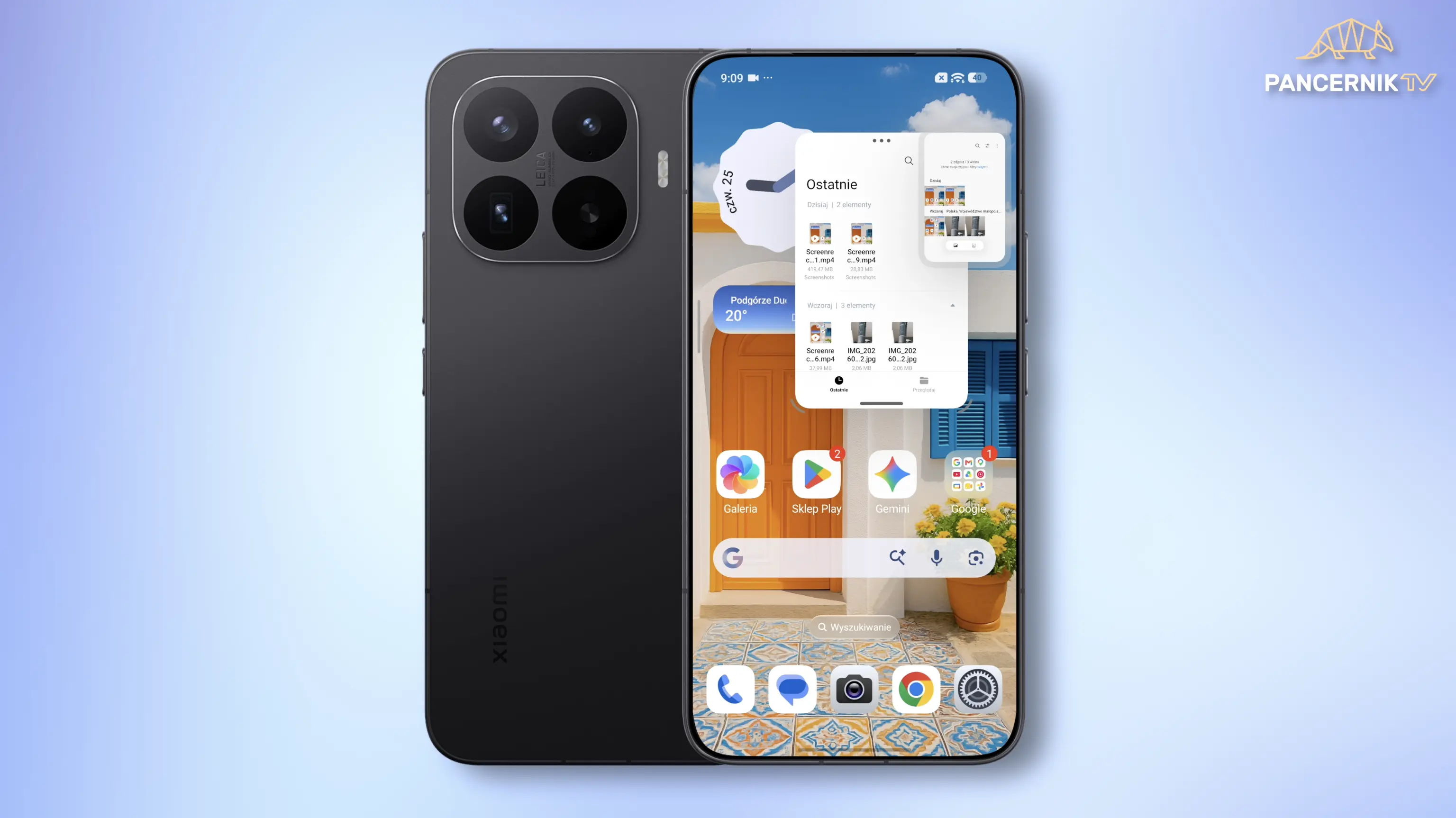 Użytkownik korzystający z funkcji pływających okien i podzielonego ekranu na smartfonie Xiaomi w celu wielozadaniowości.