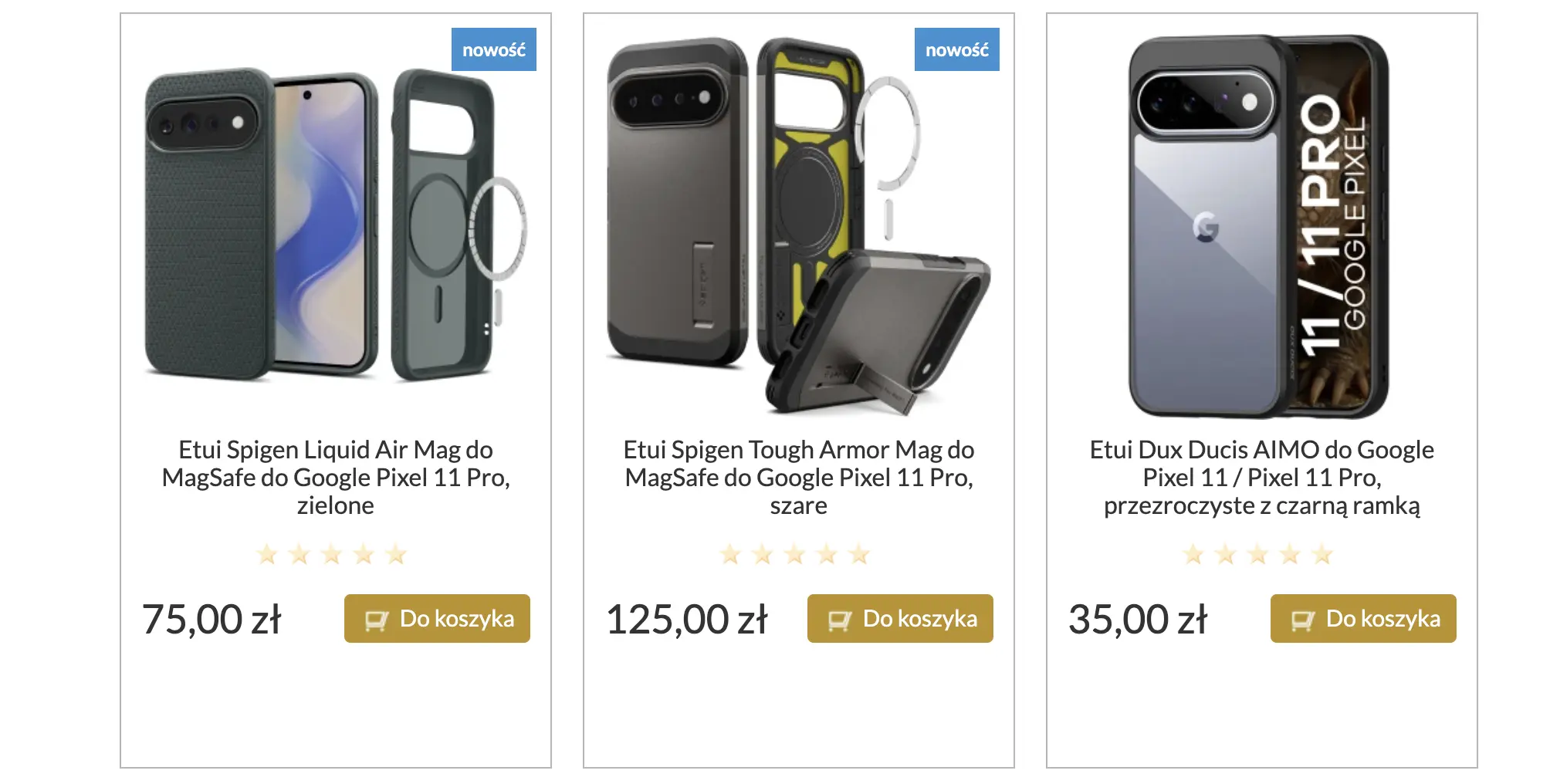 Wytrzymałe etui ochronne idealnie dopasowane do kształtu smartfona Google Pixel 11 Pro.