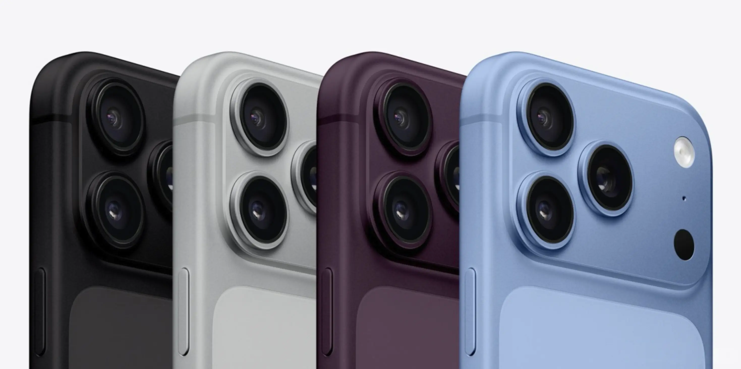 Smartfon z serii iPhone Pro zaprezentowany we wszystkich kolorach.
