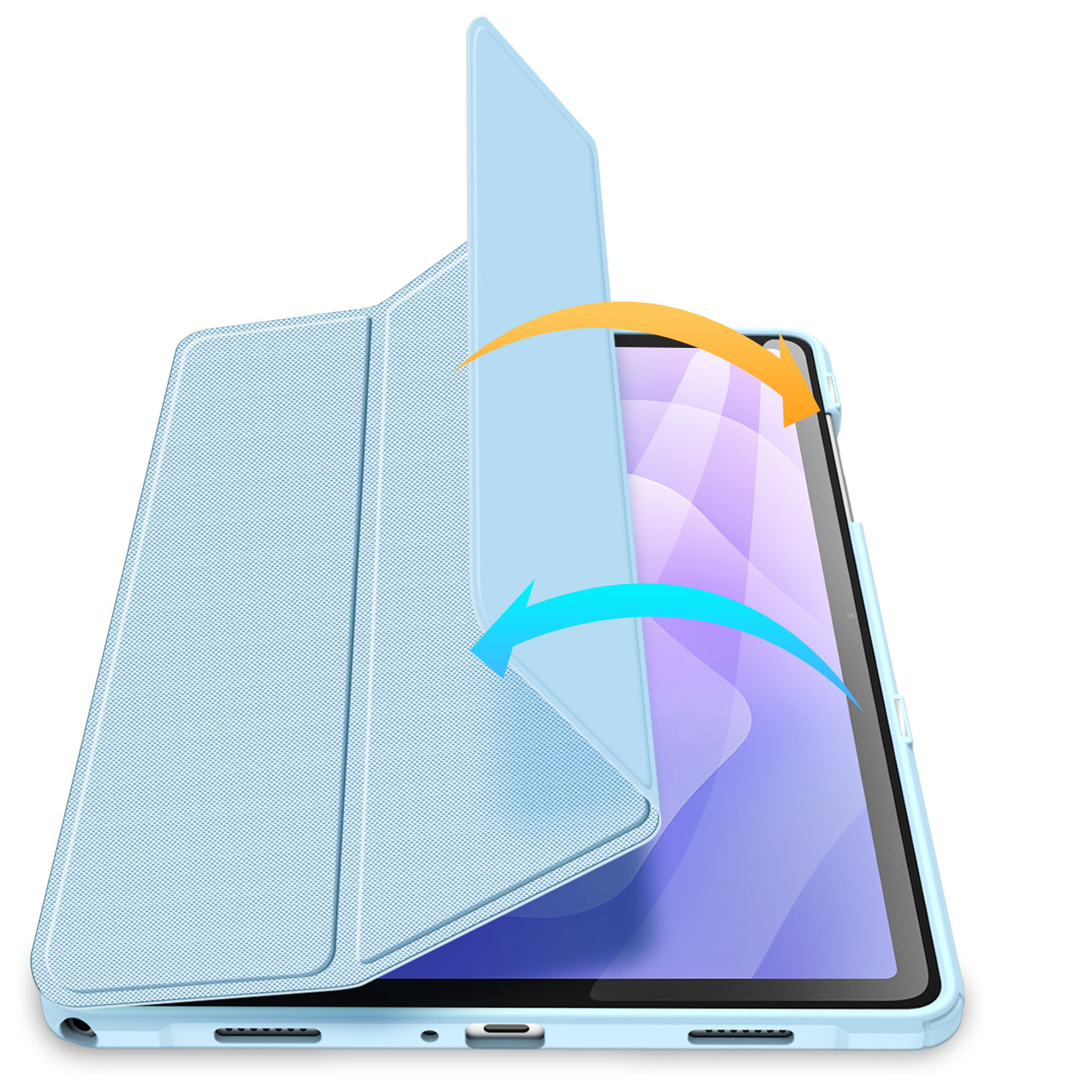 Etui Dux Ducis Toby do Galaxy Tab A11 Plus / A9 Plus, niebieskie