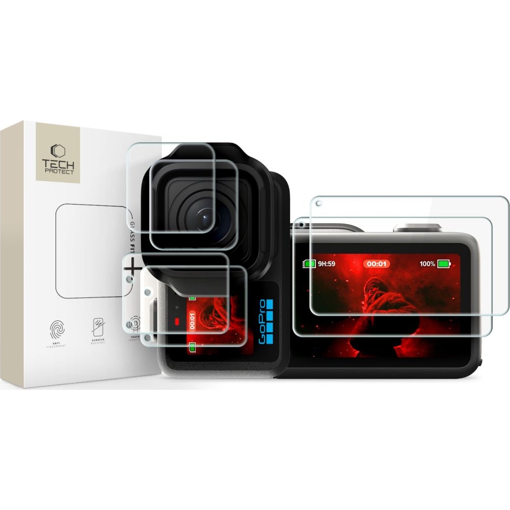 Tech-Protect Foil & Glass Fit+ – precyzyjnie dopasowany zestaw ochronny do kamery GoPro Mission 1 / Pro