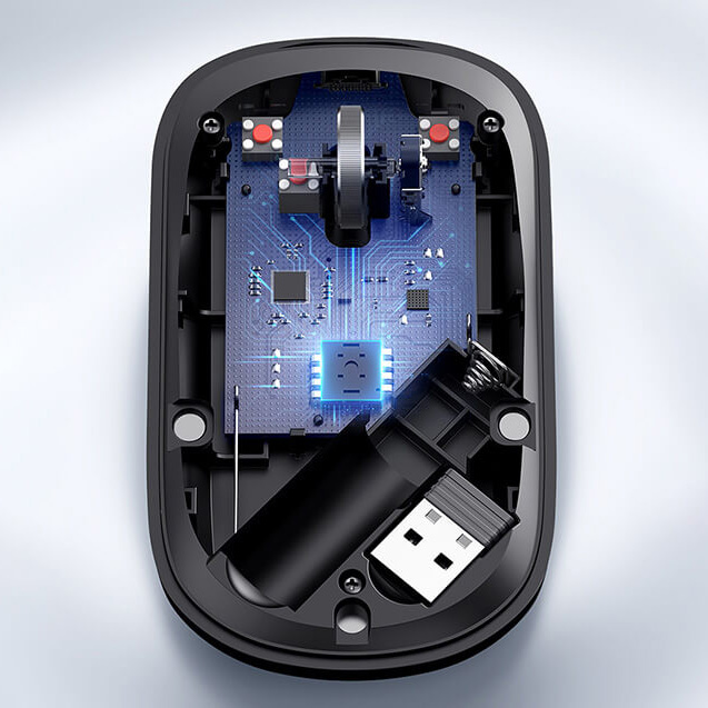 Bezprzewodowa mysz optyczna, Ugreen MU001 Wireless Mouse, USB 2.4GHz, czarna. Wydajna mysz, długa praca na baterii, automatyczny tryb uśpienia, energooszczędna